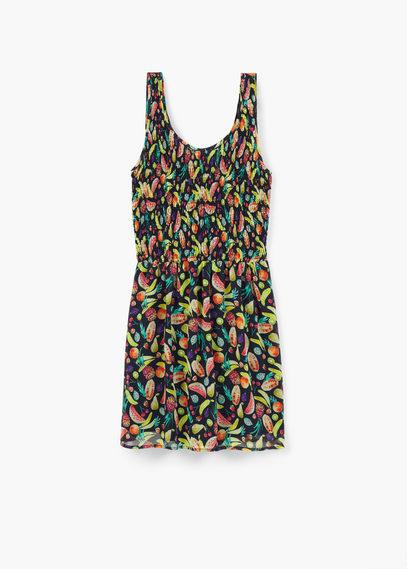 Mango Mango Honeycomb Pattern Dress
