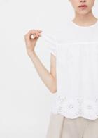 Mango Mango Laser-cut Cotton T-shirt