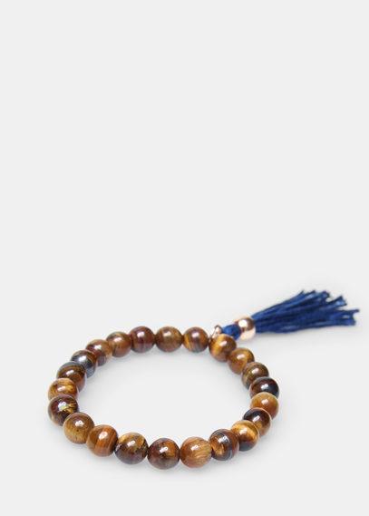 Violeta By Mango Tassel Beaded Bracelet