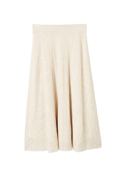 Mango Mango Flowy Textured Skirt