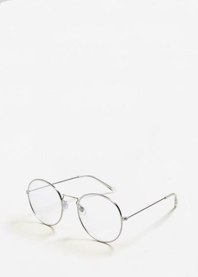 Mango Mango Transparent Rounded Sunglasses