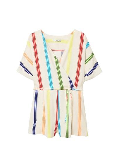 Mango Mango Cord Striped Jumpsuit