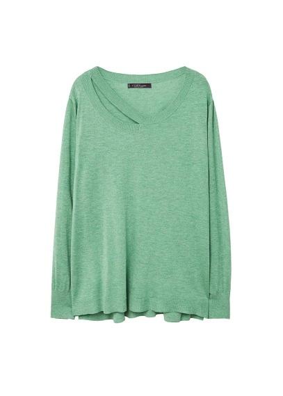 Violeta By Mango Violeta By Mango Front Slit Sweater