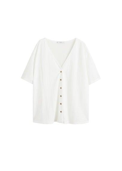 Violeta By Mango Violeta By Mango Tortoiseshell Buttons T-shirt