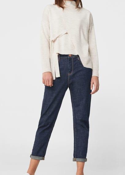 Mango Mango Loose-fit Dark Wash Jack Jeans