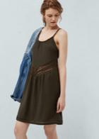 Mango Mango Open-work Trim Dress