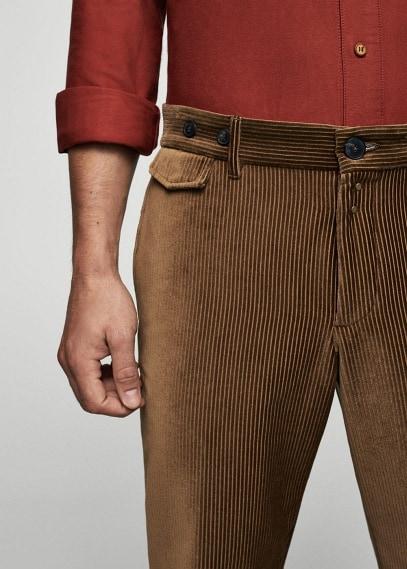 Mango Man Mango Man Straight-fit Organic Cotton Corduroy Trousers