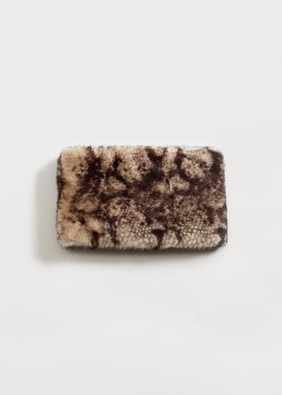 Violeta By Mango Violeta By Mango Snake Design Faux-fur Scarf