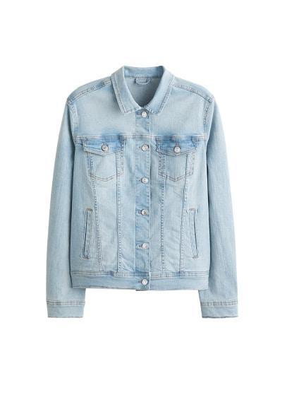 Violeta By Mango Violeta By Mango Vintage Light Wash Denim Jacket