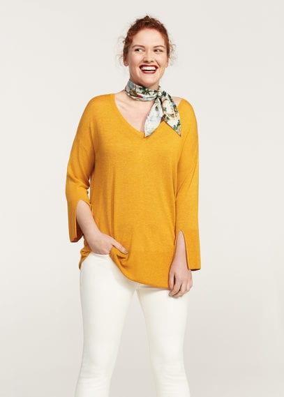 Violeta By Mango Violeta By Mango Side Slit Wool Sweater