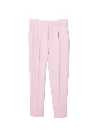 Mango Mango Linen High-waist Trousers