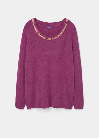 Violeta By Mango Violeta By Mango Chain Wool-blend Sweater