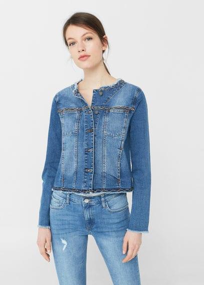 Mango Mango Beadwork Denim Jacket
