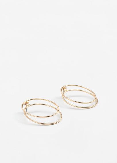Mango Mango Intertwined Hoop Earrings