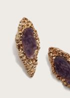 Violeta By Mango Violeta By Mango Stone Metallic Earrings