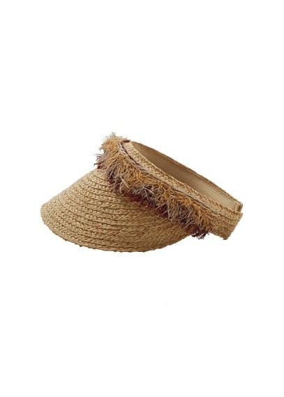 Violeta By Mango Violeta By Mango Fringed Raffia Visor