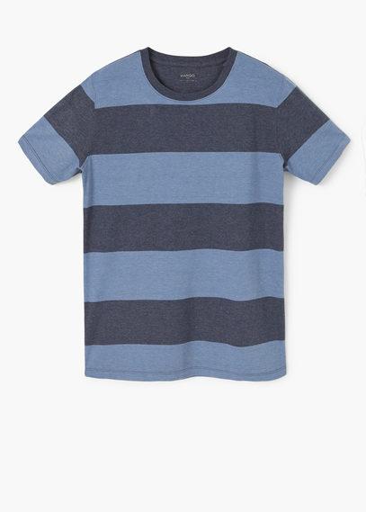 Mango Man Mango Man Striped Cotton T Shirt