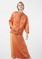 Mango Mango Premium - Linen-blend Jacquard Bomber