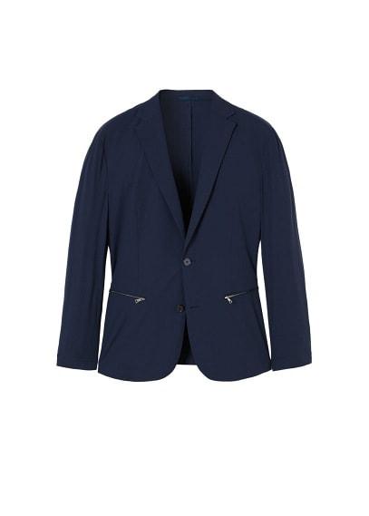 Mango Man Mango Man Zips Nylon Blazer
