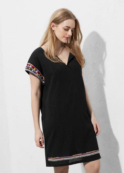 Violeta By Mango Violeta By Mango Embroidered Cotton Dress