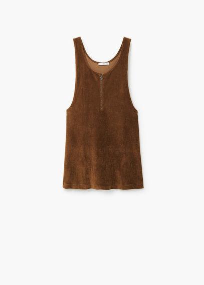 Mango Corduroy Pinafore Dress
