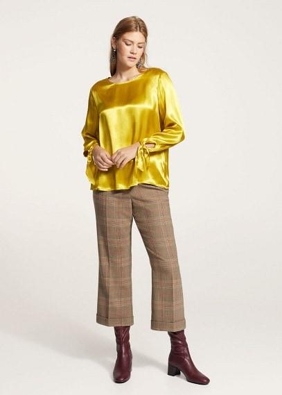Violeta By Mango Violeta By Mango Bows Satin Blouse
