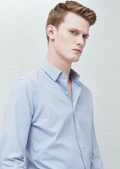 Mango Man Slim-fit Houndstooth Shirt