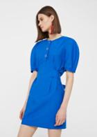 Mango Mango Puffed Sleeves Dress