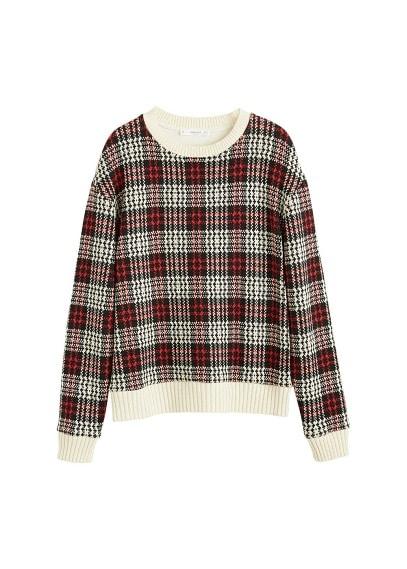 Mango Mango Checks Knitted Sweater