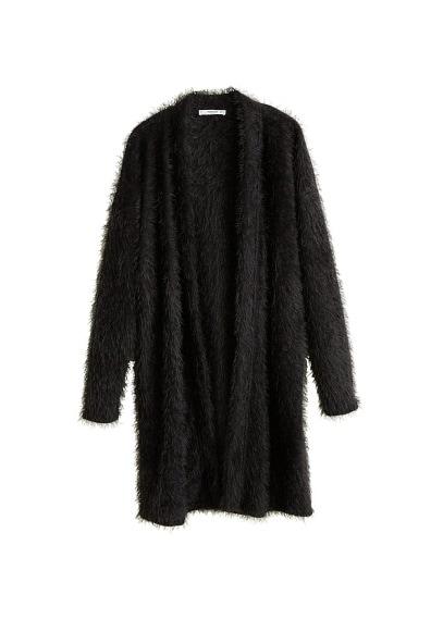 Mango Mango Textured Long Jacket