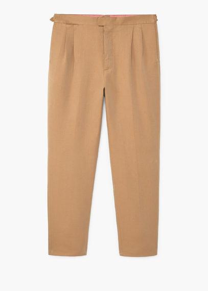 Mango Man Mango Man Cotton Linen-blend Trousers
