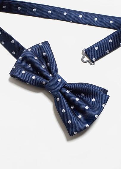 Mango Man Mango Man Polka-dot Chambray Bow Tie