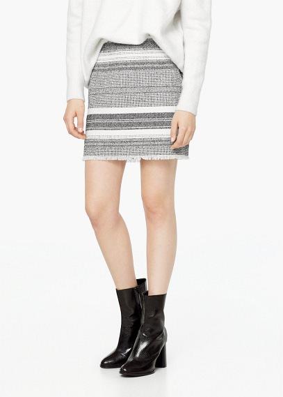 Mango Mango Striped Pattern Skirt