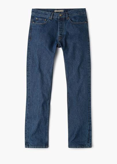 Mango Man Mango Man Straight-fit Dark Wash Brett Jeans