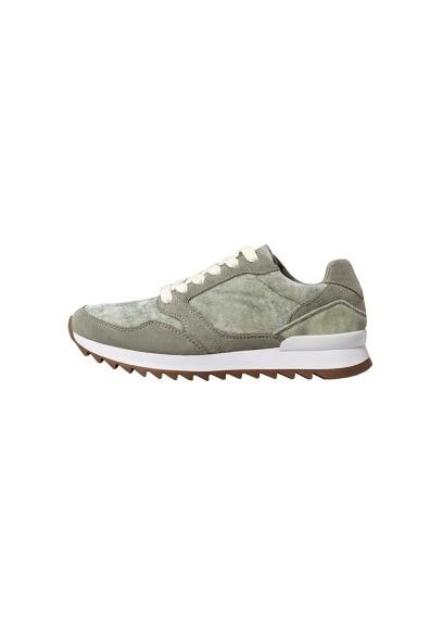 Violeta By Mango Violeta By Mango Leather Velvet Sneaker