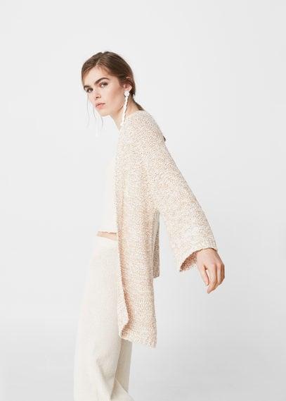 Mango Mango Bicolor Cotton Cardigan