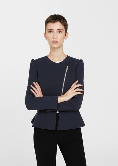 Mango Mango Zip Detail Blazer