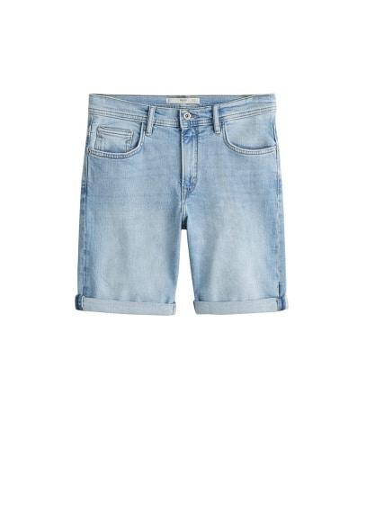 Mango Man Mango Man Vintage Light Wash Denim Bermuda Shorts