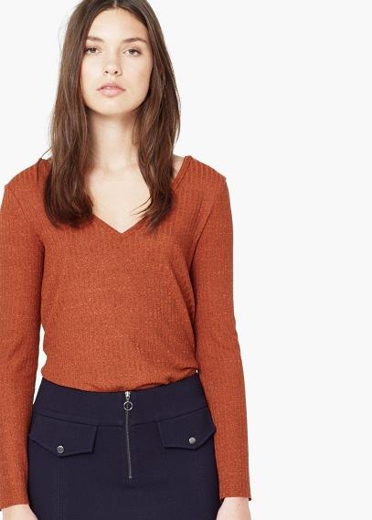 Mango Mango Metallic T Shirt