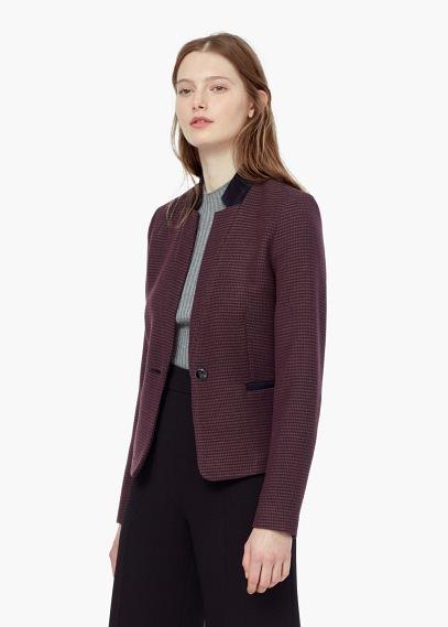 Mango Mango Houndstooth Wool-blend Blazer