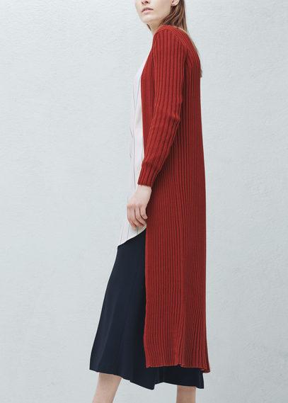 Mango Ribbed Cotton Cardigan