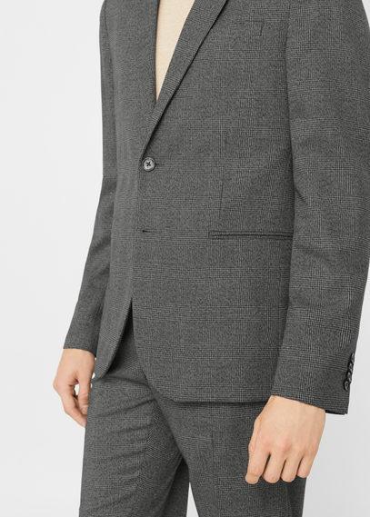 Mango Man Mango Man Prince Of Wales Super Slim Suit Blazer