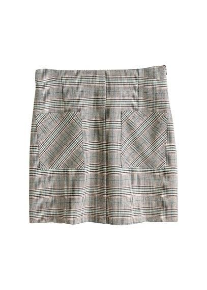 Mango Mango Pocket Checked Skirt