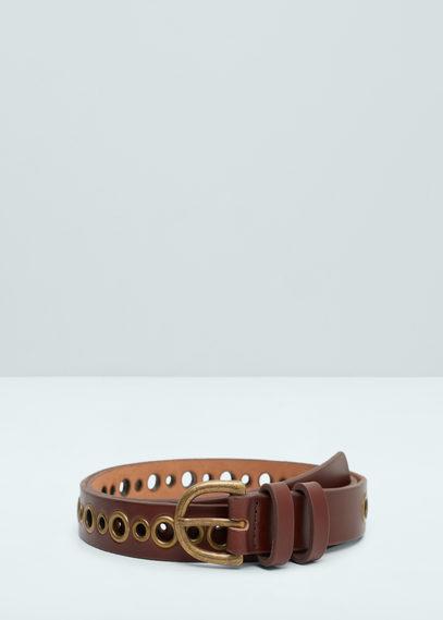Violeta By Mango Violeta By Mango Stud Leather Belt