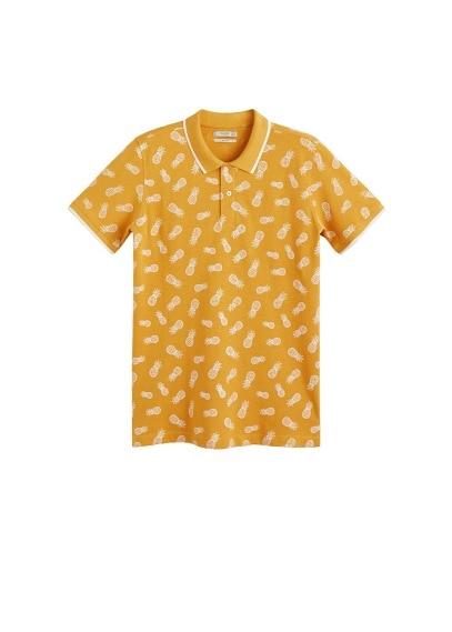 Mango Man Mango Man Slim-fit Tropical Printed Polo
