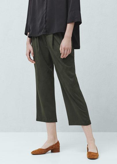Mango Mango Textured Crop Trousers