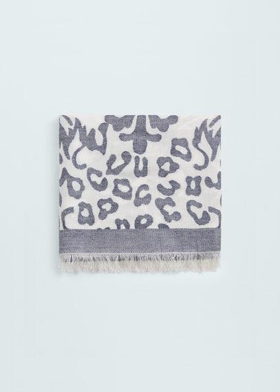 Mango Mango Printed Bicolor Foulard