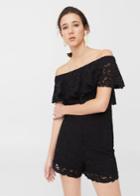 Mango Mango Lace Short Jumpsuit