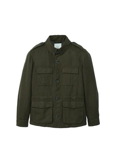Mango Man Mango Man Cotton Linen Blend Field Jacket