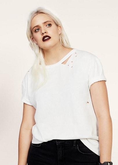 Violeta By Mango Violeta By Mango Ripped Detail T-shirt